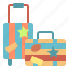 summer, luggage, bag, suite, travel 