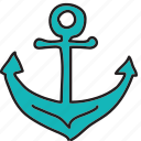 anchor, boat, ocean, sea, ship, summer