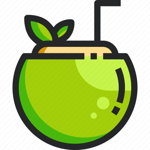 Coconut, drinking, party, cocktail, holidays, food icon - Download on Iconfinder