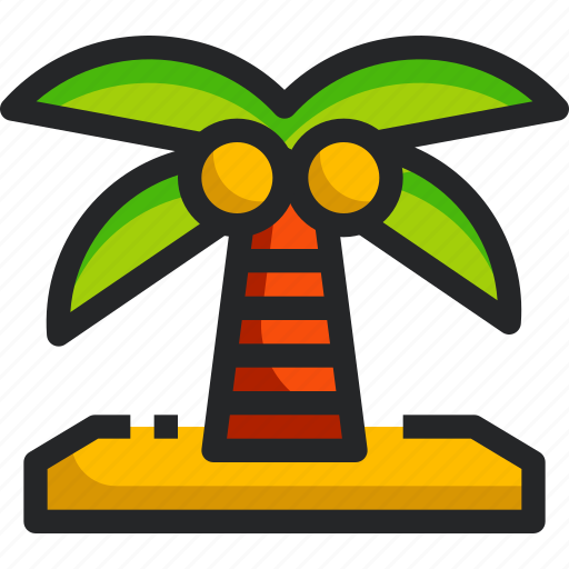 Coconut, tree, summer, beach, palm, summertime, nature icon - Download on Iconfinder