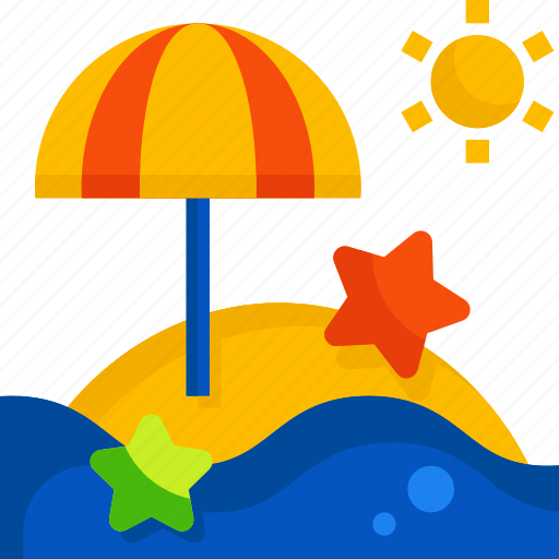 Beach, sea, summern, trip, sun, ocean, sunset icon - Download on Iconfinder