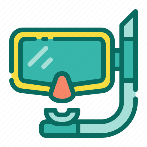 Beach, dive, diving mask, holiday, summer, vacation, watersport icon - Download on Iconfinder