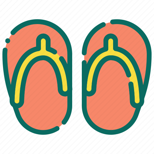 Beach, flip flop, holiday, sandals, slippers, summer, vacation icon - Download on Iconfinder