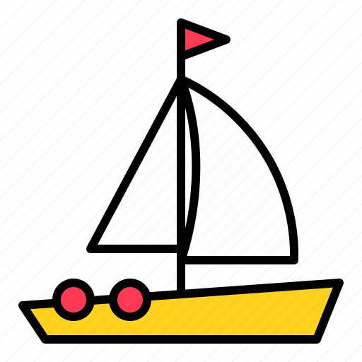 Boat, holiday, sailboat, summer, vehicle, watercraft icon - Download on Iconfinder