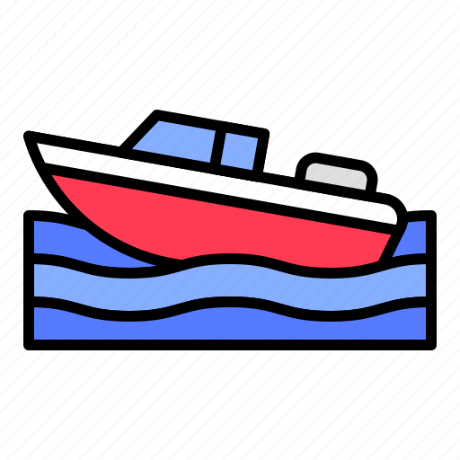 Boat, holiday, motor boat, summer, vehicle, watercraft icon - Download on Iconfinder