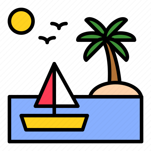 Boat, holiday, sailing, summer, travel icon - Download on Iconfinder
