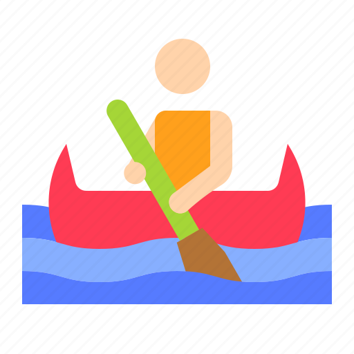 Boat, canoe, holiday, paddle, summer, watercraft icon - Download on Iconfinder