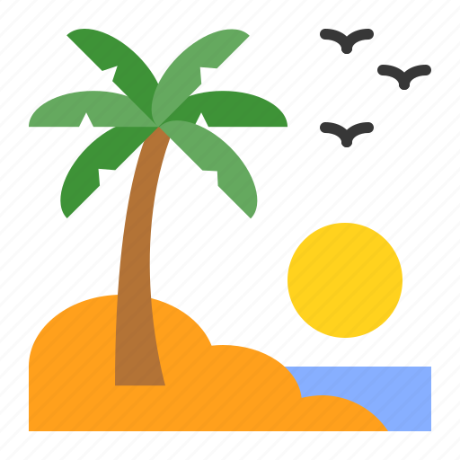 Holiday, island, palm, summer, tropical, view icon - Download on Iconfinder