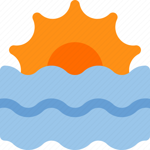 Sunset, sunrise, sun, beach, summer icon - Download on Iconfinder
