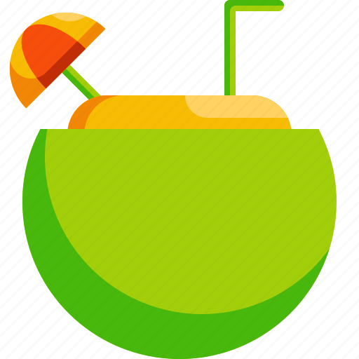 Coconut, drinking, party, cocktail, holidays, food, summertime icon - Download on Iconfinder