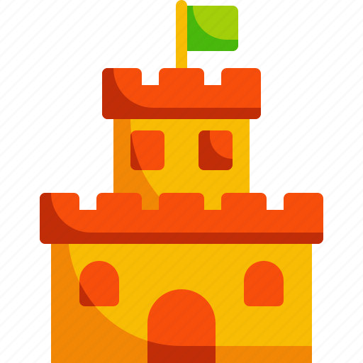 Sand, castle, becach, toy, childhood, summertime, building icon - Download on Iconfinder