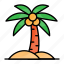 coconut tree, islands, summer, leaves, palm tree 