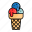 ice cream, cone, dessert, cupcake, scopes 