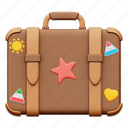 suitcase, vacation, travel, holiday, summer 