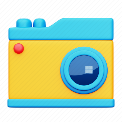 Camera, holiday, vacation, summer, beach 3D illustration - Download on Iconfinder