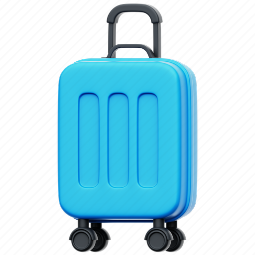 Suitcase, vacation, travel, summer, holiday 3D illustration - Download on Iconfinder
