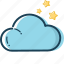 cloud, holiday, star icon, summer, summer icon, travel, weather icon 