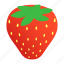 berry, food, isometric, red, ripe, strawberry, sweet 