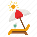 chair, beach, umbrella, holiday, chill