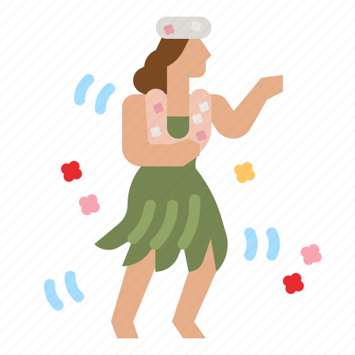 Hawaiian, dancing, show, woman, people icon - Download on Iconfinder