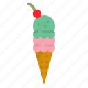 icecream, food, cone, dessert, sweet