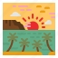 sunset, sea, summer, hawaii, island 