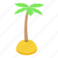 beach, palm, tree, isometric 