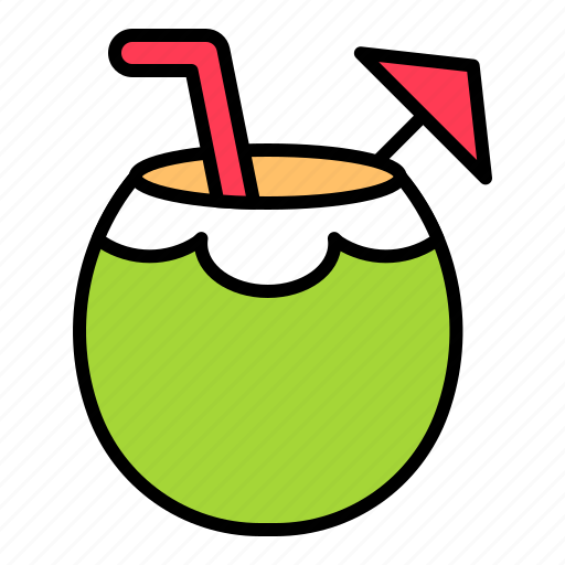 Beverage, coconut, coconut juice, fruit, party, summer icon - Download on Iconfinder