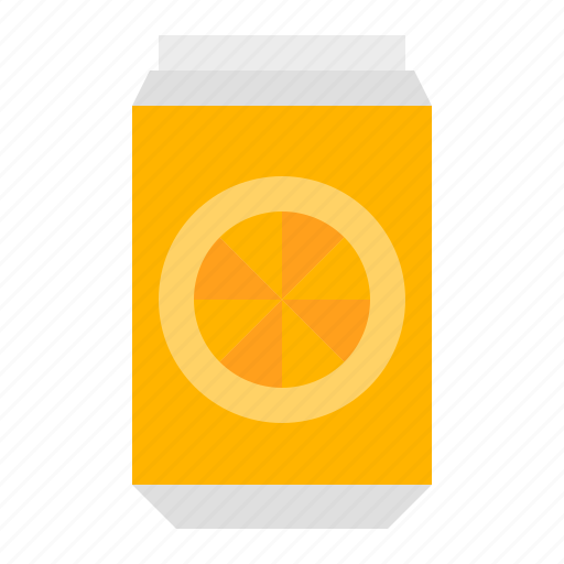 Beverage, can, orange, party, soft drink, summer icon - Download on Iconfinder