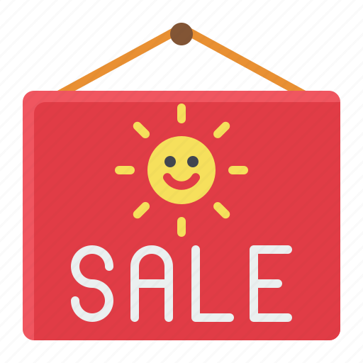 Hanging sign, sale, shopping, sign, summer, sun, vacation icon - Download on Iconfinder