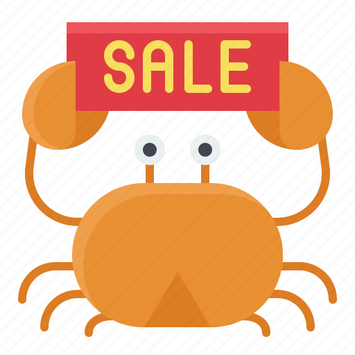 Animal, crab, sale, seafood, summer icon - Download on Iconfinder