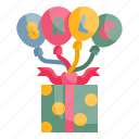 giftbox, gift, surprised, present, balloon