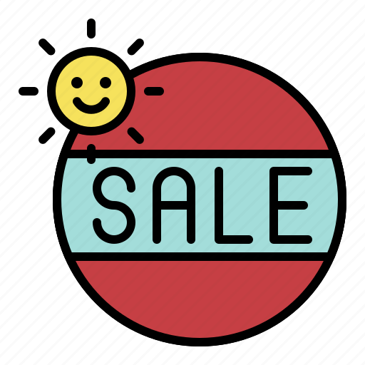 Sale, sticker, summer, sun, vacation icon - Download on Iconfinder