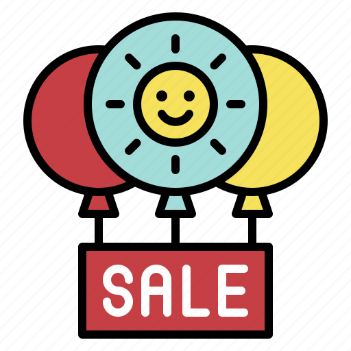 Balloons, sale, sign, summer icon - Download on Iconfinder