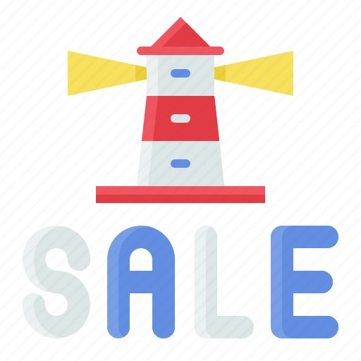 Building, lighthouse, sale, summer, tower icon - Download on Iconfinder
