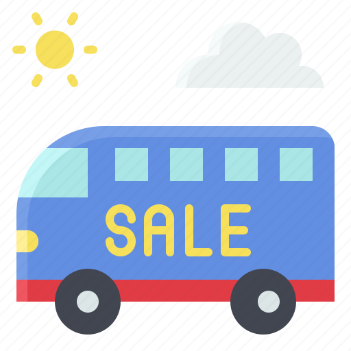 Sale, summer, transportation, travel, vacation, van icon - Download on Iconfinder