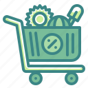 cart, trolley, shopping, shop, market