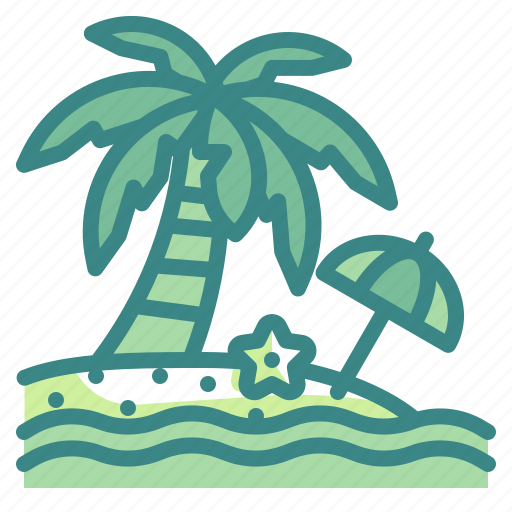 Island, oasis, beach, landscape, sea icon - Download on Iconfinder