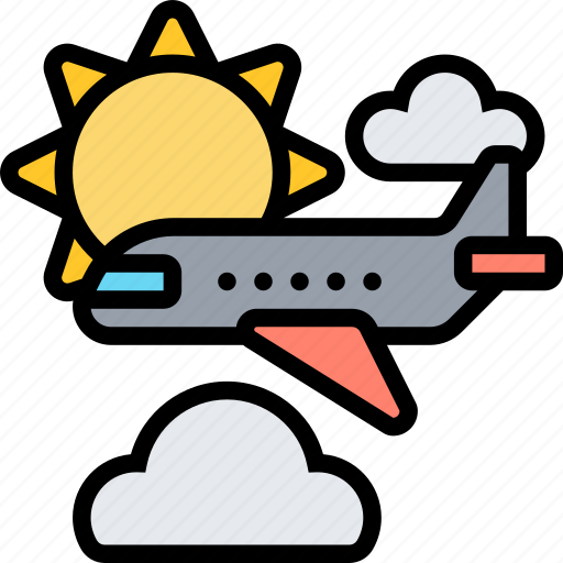 Airplane, airport, transportation, tourism, vacation icon - Download on Iconfinder