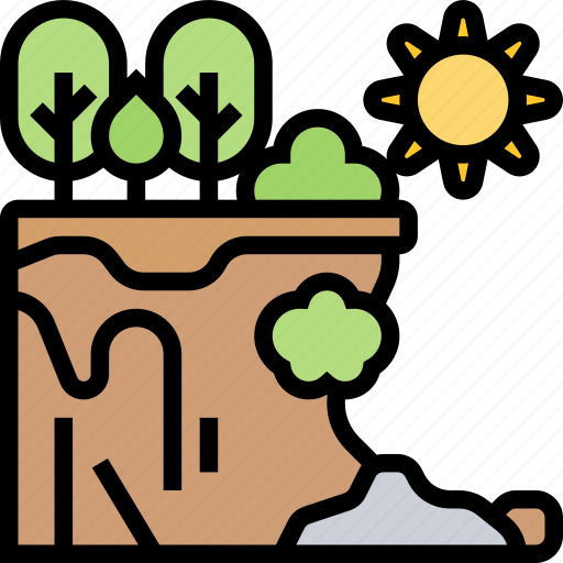 Cliff, coast, landscape, scenery, viewpoint icon - Download on Iconfinder