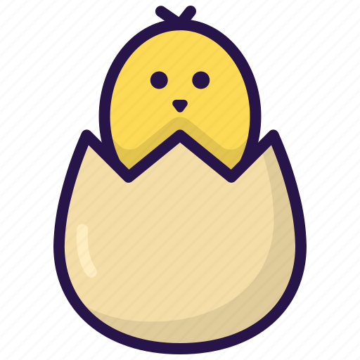 Birth, chicken, egg, hatch, incubate, spring icon - Download on Iconfinder