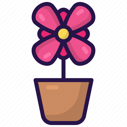 Flora, flower pot, garden, plant, pot, spring icon - Download on Iconfinder