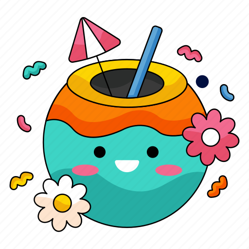 Coconut water, coconut, drink, vacation, food, juice, summer icon - Download on Iconfinder