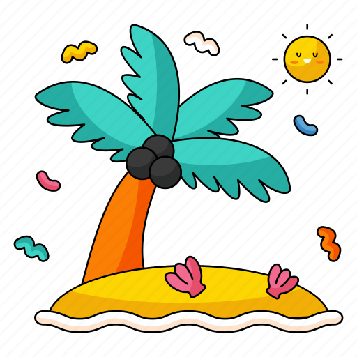 Tree, summer beach, nature, hot, holiday, vacation, beach icon - Download on Iconfinder
