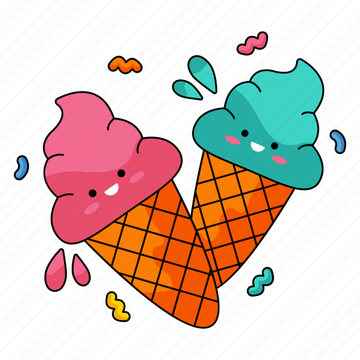 Ice cream, cone, dessert, food, ice, sweet, summer icon - Download on Iconfinder