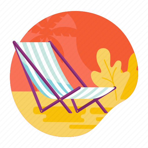 Beach, chair, lounge, recliner, relax, summer icon - Download on Iconfinder