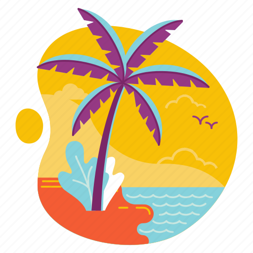 Beach, island, palm, summer, travel, tree, vacation icon - Download on Iconfinder