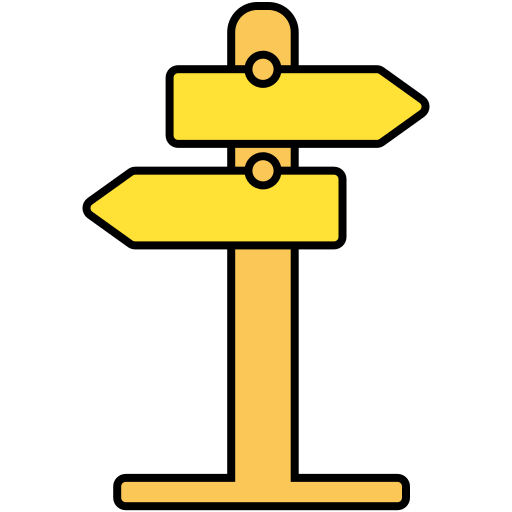 Direction sign, indication sign, road sign icon - Free download