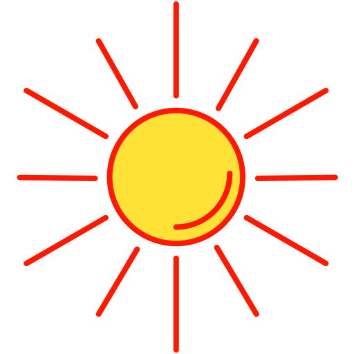 Sun sunny weather icon - Download in SVG, PNG, ICO, ICNS