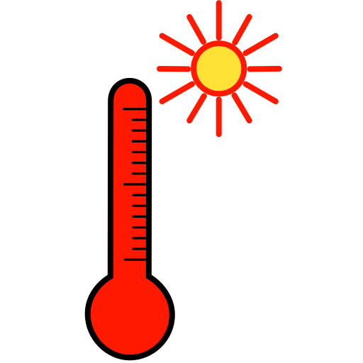 Fever, healthcare, medical care, sun, thermometer icon - Free download